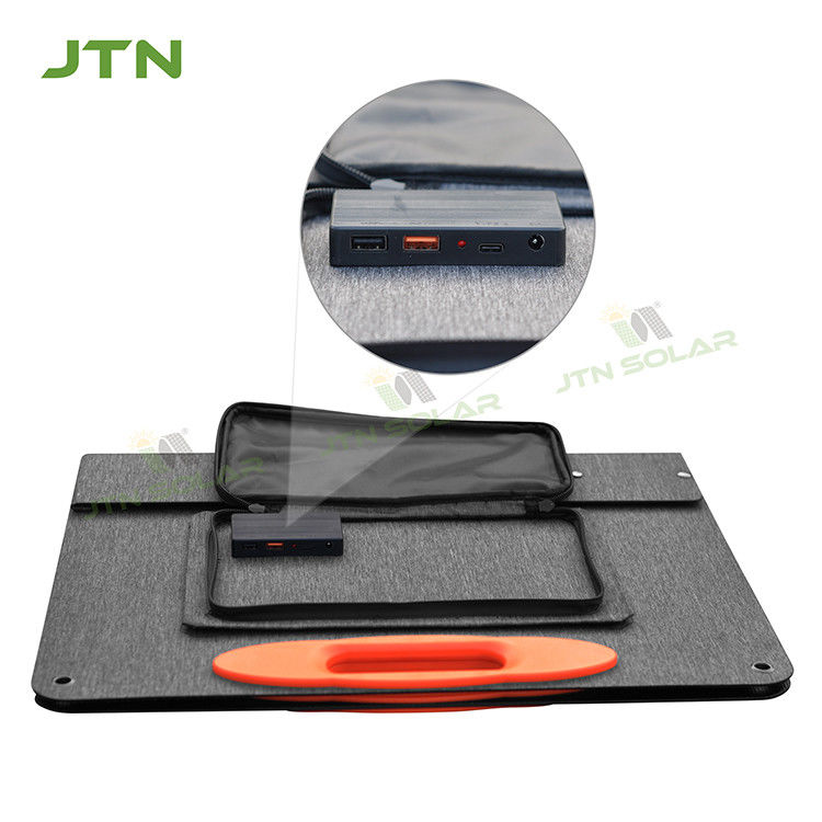 التخييم في الهواء الطلق 2 * USB QC3.0 DC نوع C شاحن مونو محمول كيس الطاقة الشمسية قابلة للطي 60W لوحة شمسية قابلة للطي