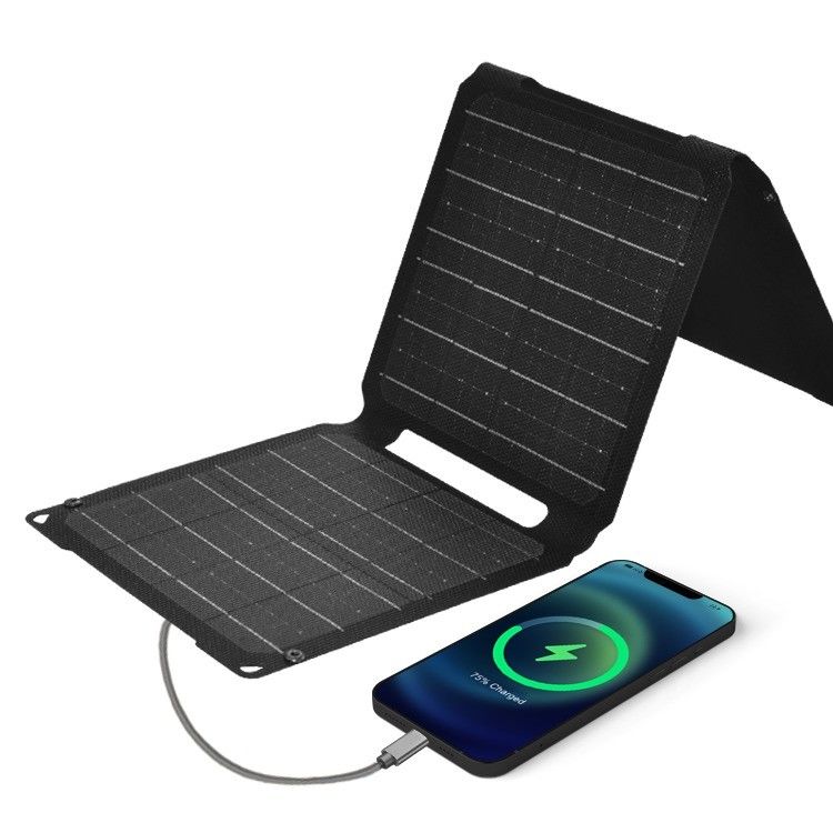 كيس شمسي محمول ذو خلية واحدة 20W مع مخرج USB من النوع C ومادة سطح ETFE