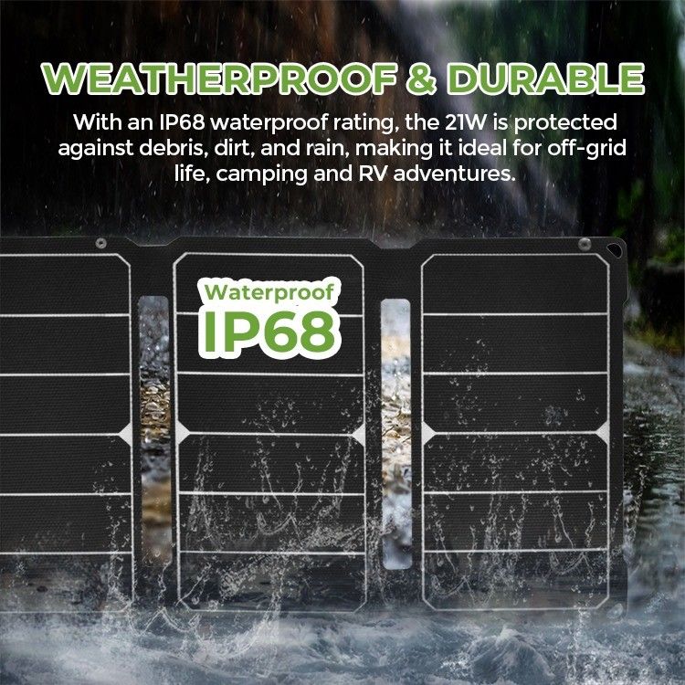 أحدث خلايا الطاقة الشمسية IP68 30W 12V لوحة شمسية قابلة للطي مثالية للتطبيقات الأخرى