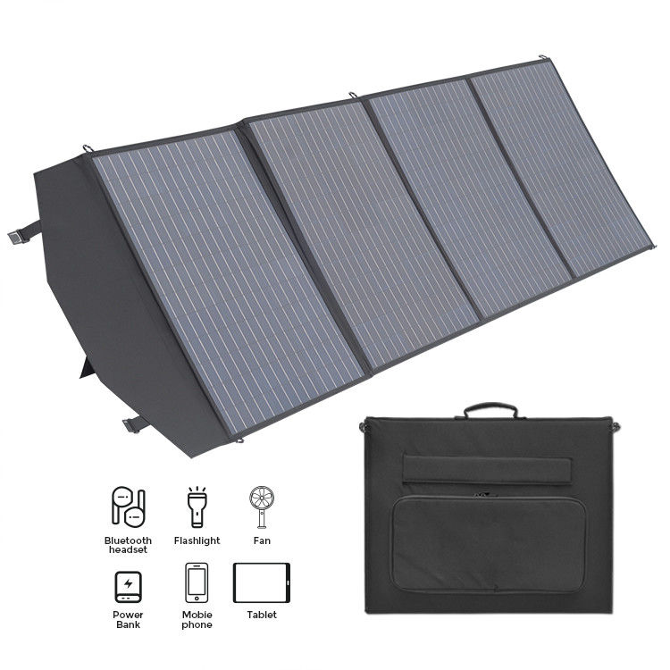 OEM / ODM مدعوم 200W شاحن لوحات الطاقة الشمسية القابلة للطي المحمولة للتخييم والتنزه