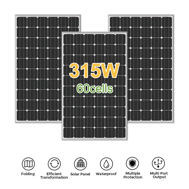 19.8٪ - 22.5٪ كفاءة اللوحات كل الأسود Pannelli Fotovoltaic لوحات شمسية أحادية